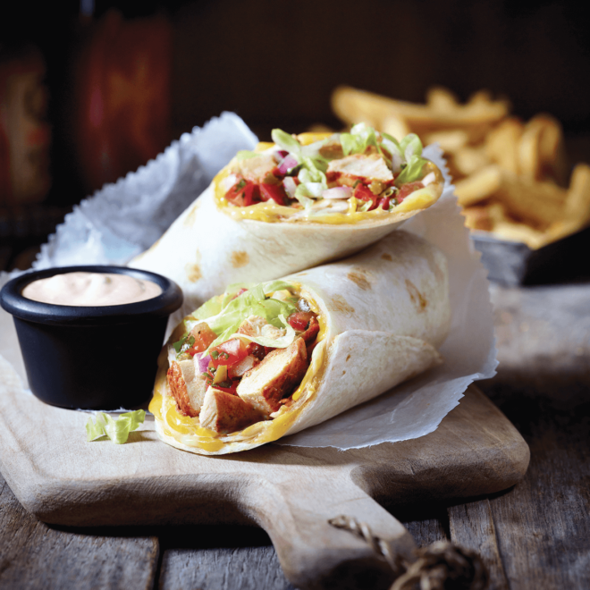 Southwest Fried Chicken Wrap Applebee's Saudi Arabia